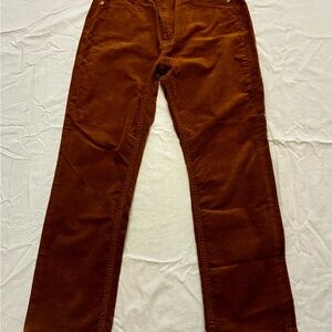 GAP Brown Corduroy Pants Vintage Slim High Rise Casual Style 29 (8 short)